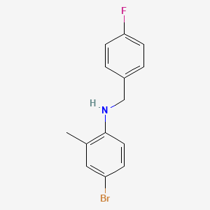 molecular formula C14H13BrFN B3341344 4-Bromo-N-(4-fluorobenzyl)-2-methylaniline CAS No. 1019608-54-8