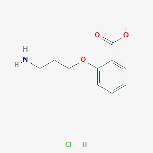 molecular formula C11H16ClNO3 B3341953 Methyl 2-(3-aminopropoxy)benzoate hydrochloride CAS No. 115149-54-7