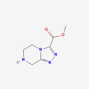 molecular formula C7H10N4O2 B3342069 Methyl 5,6,7,8-tetrahydro-[1,2,4]triazolo[4,3-a]pyrazine-3-carboxylate CAS No. 1211534-52-9