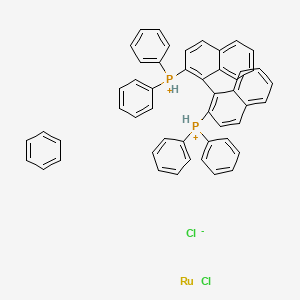 molecular formula C50H40Cl2P2Ru+ B3342108 (R)-RuCl[(benzene)(BINAP)]Cl CAS No. 124069-39-2