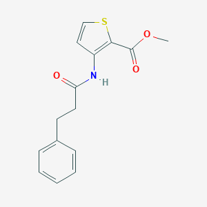 molecular formula C15H15NO3S B334211 methyl 3-[(3-phenylpropanoyl)amino]-2-thiophenecarboxylate 