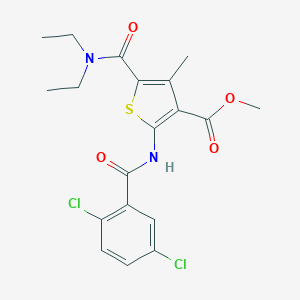 Methyl 2-[(2,5-dichlorobenzoyl)amino]-5-[(diethylamino)carbonyl]-4-methyl-3-thiophenecarboxylate