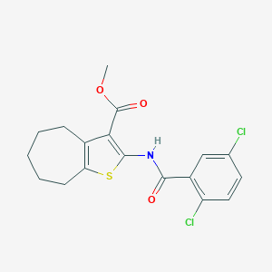 methyl 2-[(2,5-dichlorobenzoyl)amino]-5,6,7,8-tetrahydro-4H-cyclohepta[b]thiophene-3-carboxylate