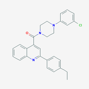 4-{[4-(3-Chlorophenyl)-1-piperazinyl]carbonyl}-2-(4-ethylphenyl)quinoline