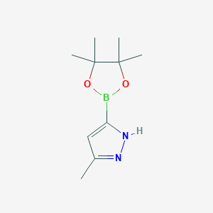 molecular formula C10H17BN2O2 B3342268 3-Methyl-5-(4,4,5,5-tetramethyl-1,3,2-dioxaborolan-2-YL)-1H-pyrazole CAS No. 1487353-96-7