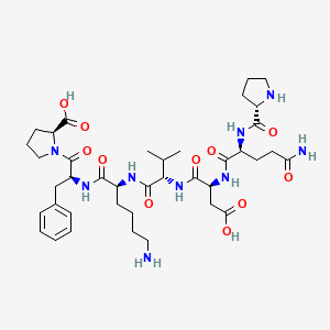 molecular formula C39H59N9O11 B3342277 PQDVKFP CAS No. 153299-82-2
