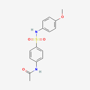 molecular formula C15H16N2O4S B3342369 n-{4-[(4-Methoxyphenyl)sulfamoyl]phenyl}acetamide CAS No. 19837-89-9