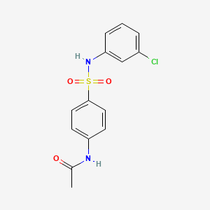 molecular formula C14H13ClN2O3S B3342374 N-{4-[(3-chlorophenyl)sulfamoyl]phenyl}acetamide CAS No. 19837-98-0