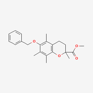 molecular formula C22H26O4 B3342453 Methyl 6-(benzyloxy)-2,5,7,8-tetramethylchroman-2-carboxylate CAS No. 210174-90-6