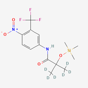 molecular formula C14H19F3N2O4Si B3342503 2-Methyl-N-(4-nitro-3-trifluoromethylphenyl)-2-trimethylsilyloxypropamide-d6 CAS No. 223134-75-6