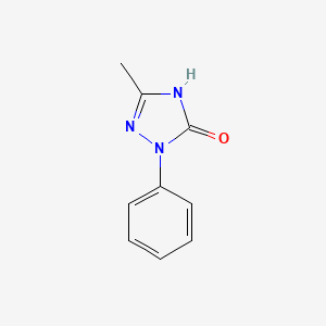 molecular formula C9H9N3O B3342508 2,4-Dihydro-5-methyl-2-phenyl-3H-1,2,4-triazol-3-one CAS No. 22863-24-7
