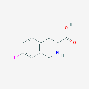 molecular formula C10H10INO2 B3342519 7-Iodo-1,2,3,4-tetrahydroisoquinoline-3-carboxylic acid CAS No. 228728-13-0