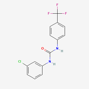 molecular formula C14H10ClF3N2O B3342532 1-(3-Chlorophenyl)-3-[4-(trifluoromethyl)phenyl]urea CAS No. 23751-05-5