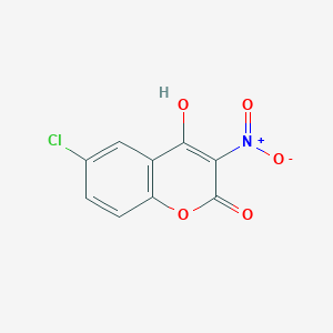 molecular formula C9H4ClNO5 B3342567 6-Chloro-4-hydroxy-3-nitro-2H-chromen-2-one CAS No. 24922-34-7