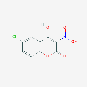 molecular formula C9H4ClNO5 B3342567 6-Chloro-4-hydroxy-3-nitro-chromen-2-One CAS No. 24922-34-7
