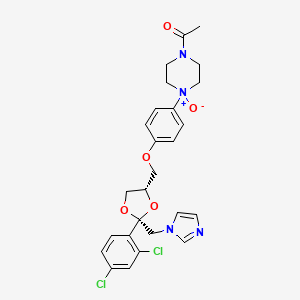 Ethanone, 1-[4-[4-[[(2R,4S)-2-(2,4-dichlorophenyl)-2-(1H-imidazol-1-ylmethyl)-1,3-dioxolan-4-yl]methoxy]phenyl]-4-oxido-1-piperazinyl]-, rel-
