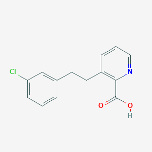 B3342589 2-Pyridinecarboxylic acid, 3-[2-(3-chlorophenyl)ethyl]- CAS No. 255861-48-4