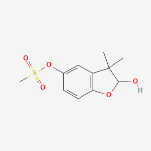 molecular formula C11H14O5S B3342609 Ethofumesate-2-hydroxy CAS No. 26322-82-7