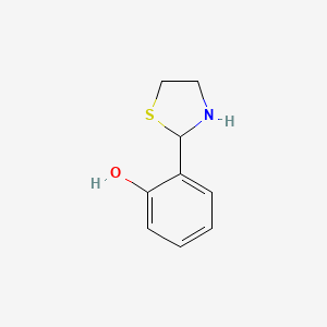 molecular formula C9H11NOS B3342715 2-(1,3-Thiazolidin-2-yl)phenol CAS No. 31404-06-5