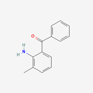 molecular formula C14H13NO B3343127 Methanone, (2-amino-3-methylphenyl)phenyl- CAS No. 5054-32-0