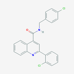 molecular formula C23H16Cl2N2O B334319 2-(2-chlorophenyl)-N-[(4-chlorophenyl)methyl]quinoline-4-carboxamide 