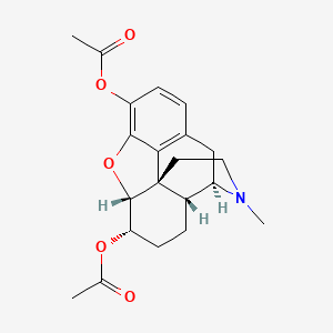molecular formula C21H25NO5 B3343199 Diacetyldihydromorphine CAS No. 509-71-7