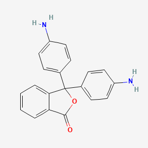 molecular formula C20H16N2O2 B3343207 1(3H)-Isobenzofuranone, 3,3-bis(4-aminophenyl)- CAS No. 509-77-3
