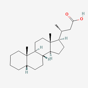 molecular formula C23H38O2 B3343223 Norcholanic acid CAS No. 511-18-2