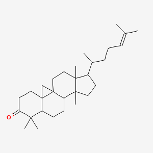 molecular formula C30H48O B3343234 7,7,12,16-Tetramethyl-15-(6-methylhept-5-en-2-yl)pentacyclo[9.7.0.01,3.03,8.012,16]octadecan-6-one CAS No. 511-63-7