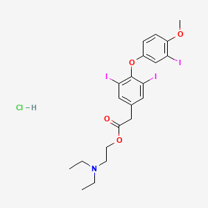 molecular formula C21H25ClI3NO4 B3343803 Thyromedan hydrochloride CAS No. 57-65-8