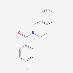 molecular formula C17H18ClNO B3343837 Benzamide, 4-chloro-N-(1-methylethyl)-N-(phenylmethyl)- CAS No. 57409-41-3
