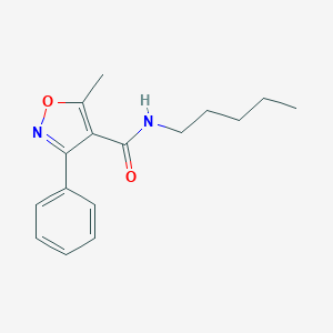 molecular formula C16H20N2O2 B334420 5-methyl-N-pentyl-3-phenyl-1,2-oxazole-4-carboxamide 