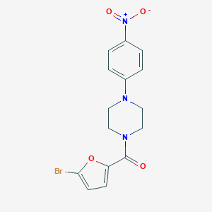 molecular formula C15H14BrN3O4 B334424 1-(5-BROMOFURAN-2-CARBONYL)-4-(4-NITROPHENYL)PIPERAZINE 