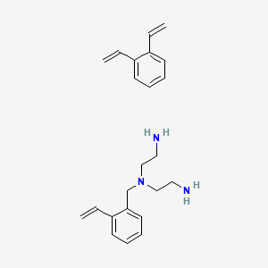 1,2-Ethanediamine, N-(2-aminoethyl)-N-((ethenylphenyl)methyl)-, polymer with diethenylbenzene