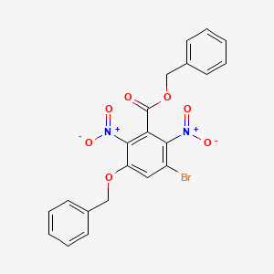 3-Bromo-5-benzyloxy-2,6-dinitrobenzoic acid benzyl ester