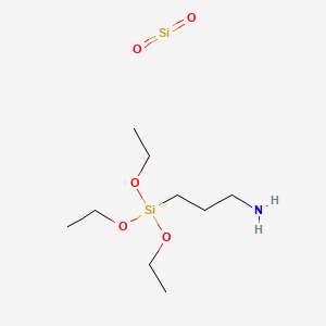 molecular formula C9H23NO5Si2 B3344446 dioxosilane;3-triethoxysilylpropan-1-amine CAS No. 71888-97-6