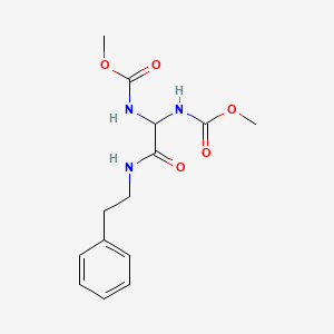 molecular formula C14H19N3O5 B3344489 N-2-phenylethylbismethoxycarbonylaminoacetamide CAS No. 74581-18-3