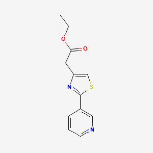 molecular formula C12H12N2O2S B3344587 Ethyl 2-(2-(pyridin-3-yl)thiazol-4-yl)acetate CAS No. 80653-69-6