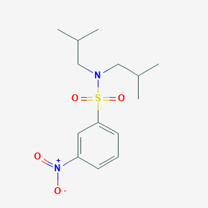 molecular formula C14H22N2O4S B3344740 N,N-bis(2-methylpropyl)-3-nitrobenzenesulfonamide CAS No. 89840-79-9