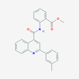 molecular formula C25H20N2O3 B334480 METHYL 2-({[2-(3-METHYLPHENYL)-4-QUINOLYL]CARBONYL}AMINO)BENZOATE 