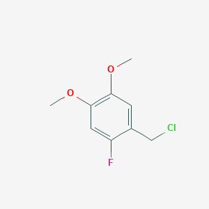 molecular formula C9H10ClFO2 B3344812 1-(Chloromethyl)-2-fluoro-4,5-dimethoxybenzene CAS No. 91407-48-6