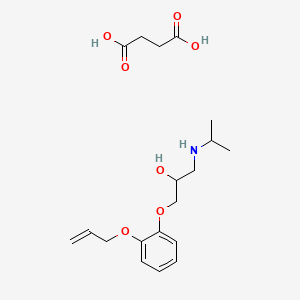 B3344875 Butanedioic acid; 1-(propan-2-ylamino)-3-(2-prop-2-enoxyphenoxy)propan-2-ol CAS No. 97399-56-9