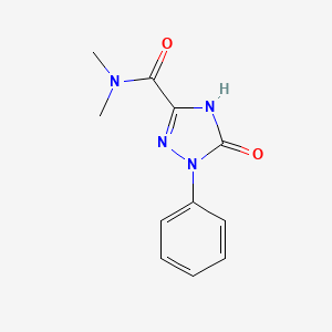 molecular formula C11H12N4O2 B3344934 N,N-Dimethyl-5-oxo-1-phenyl-2,5-dihydro-1H-1,2,4-triazole-3-carboxamide CAS No. 1000574-06-0