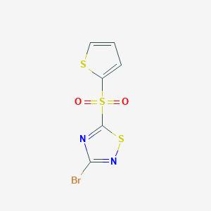 molecular formula C6H3BrN2O2S3 B3344955 3-Bromo-5-(thiophen-2-ylsulfonyl)-1,2,4-thiadiazole CAS No. 1000574-92-4