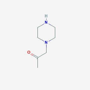molecular formula C7H14N2O B3345278 2-Propanone, 1-(1-piperazinyl)- CAS No. 103175-72-0