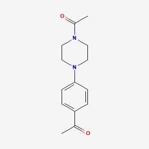 molecular formula C14H18N2O2 B3345350 Piperazine, 1-acetyl-4-(4-acetylphenyl)- CAS No. 104080-54-8