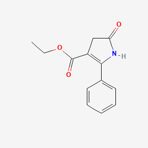 1H-Pyrrole-3-carboxylic acid, 4,5-dihydro-5-oxo-2-phenyl-, ethyl ester