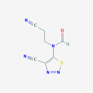 N-(2-Cyanoethyl)-N-(4-cyano-1,2,3-thiadiazol-5-yl)formamide
