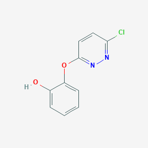 molecular formula C10H7ClN2O2 B3345544 Phenol, 2-[(6-chloro-3-pyridazinyl)oxy]- CAS No. 106153-67-7
