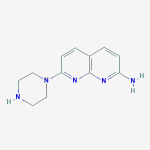 7-Piperazin-1-yl-1,8-naphthyridin-2-amine